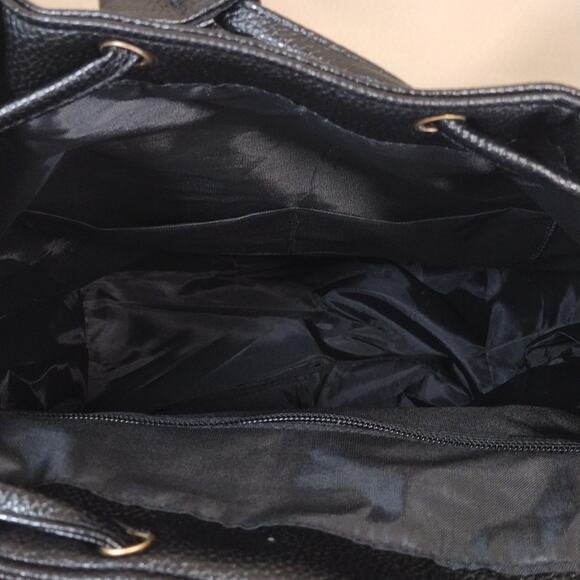 Black faux leather Backpack - Picture 8 of 16